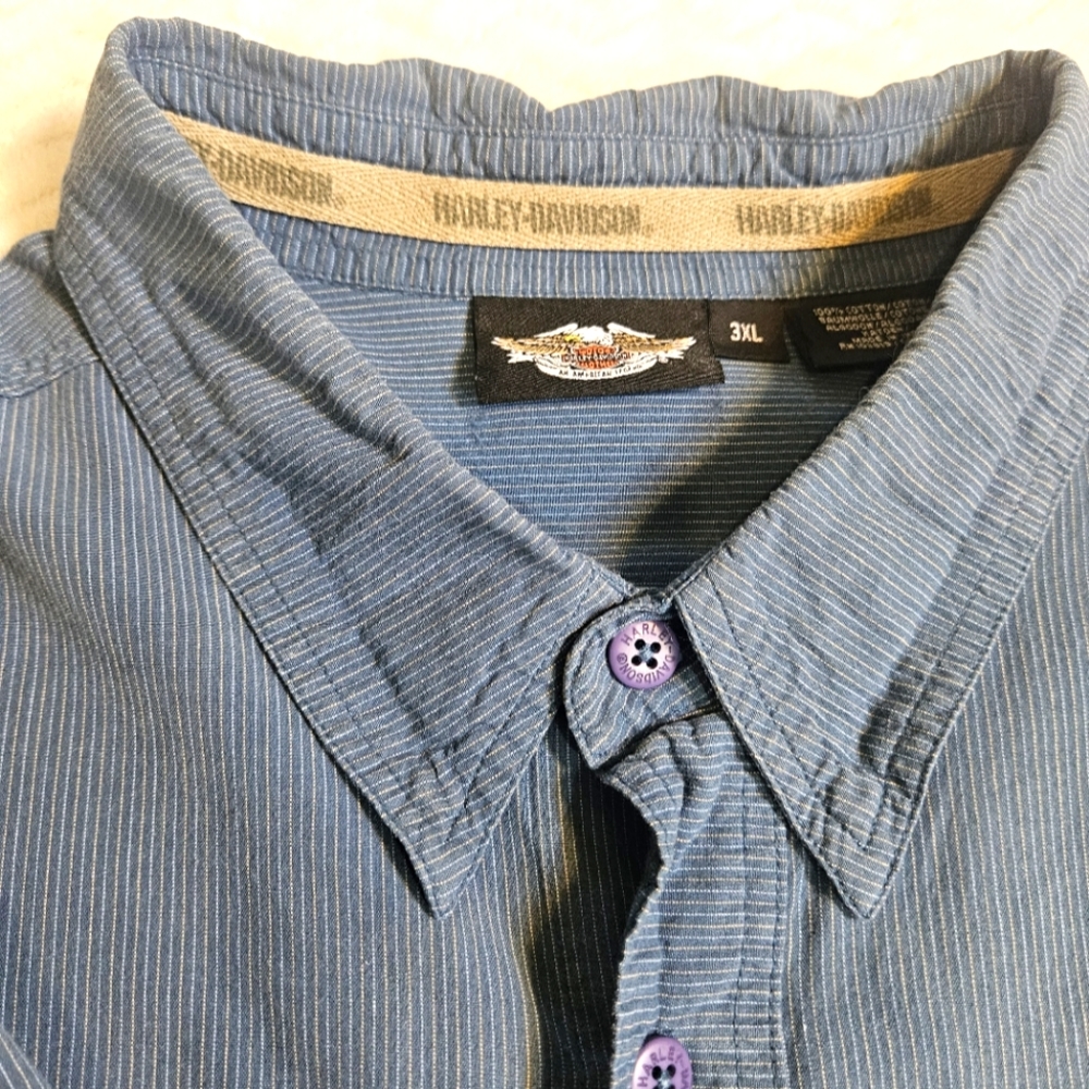 Button Up Classic Harley Davidson Breast Pocket Shirt - Picture 6 of 7